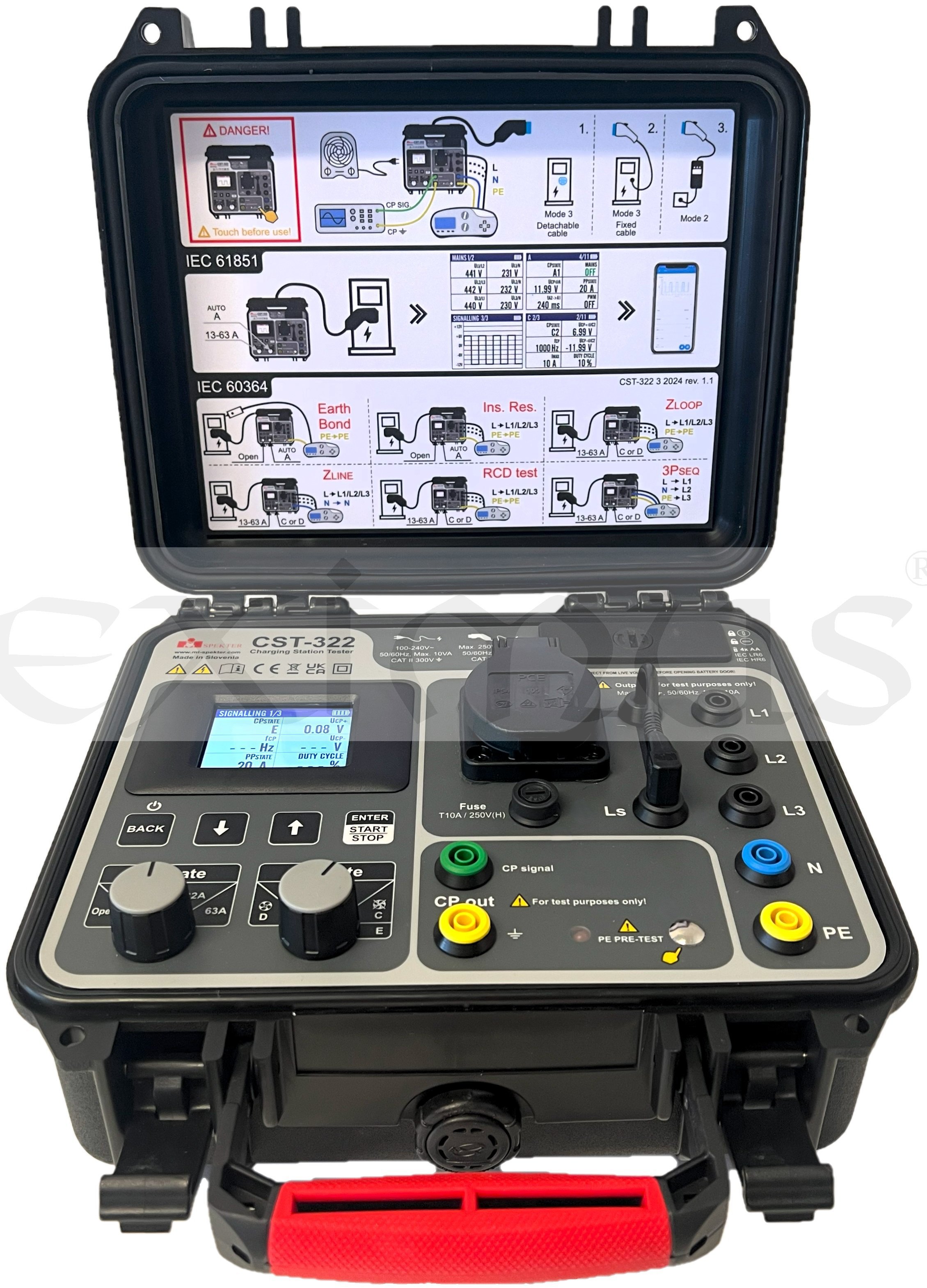 CST322 tester dobíjecích stanic